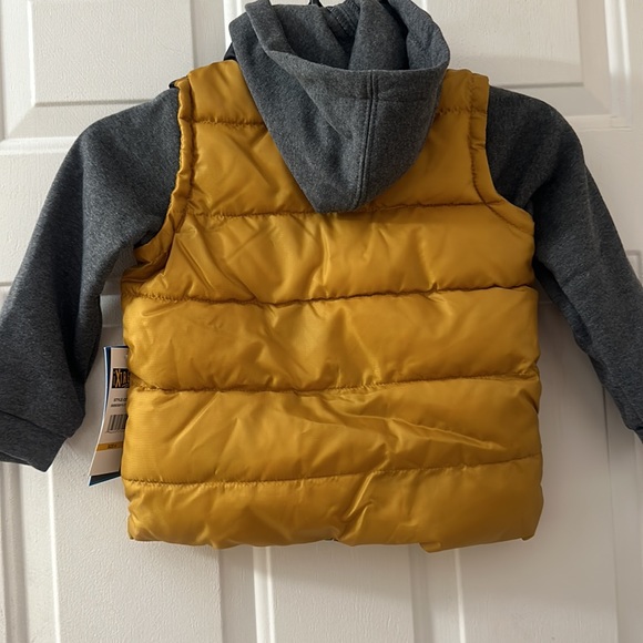 IEXTREME LAYERED PUFFER VEST: GOLD/GRAY: NEW WITH TAGS: SIZE 4 - Picture 4 of 4